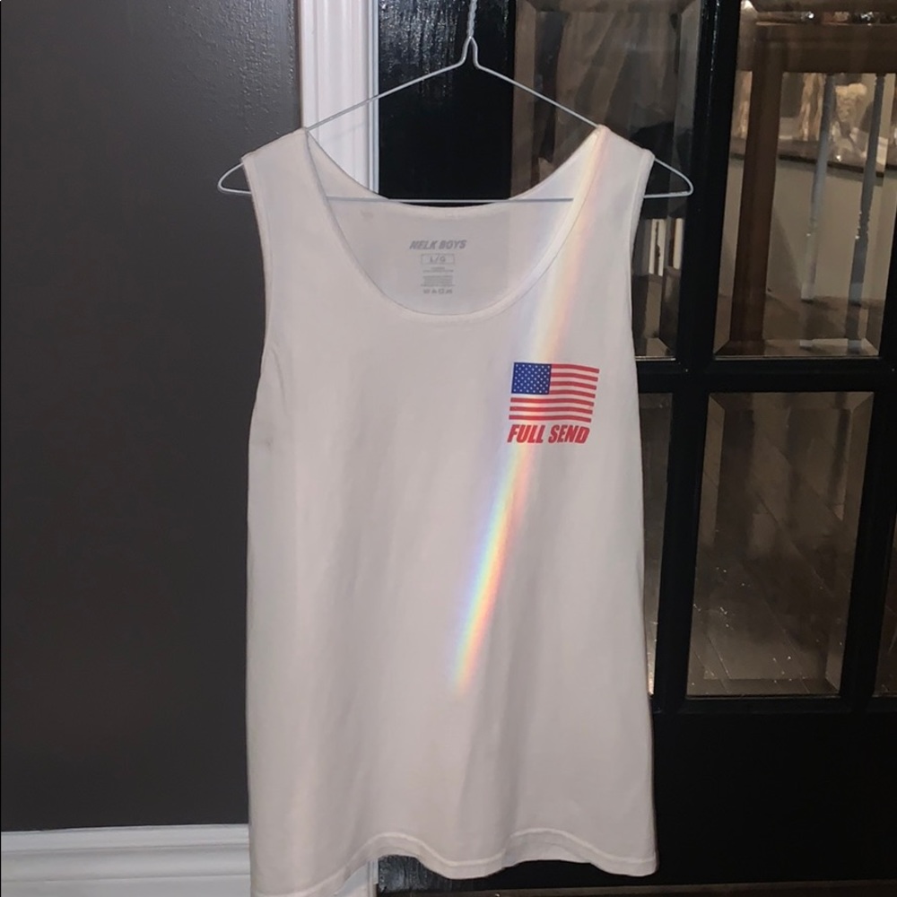 NELK full send American flag muscle tee